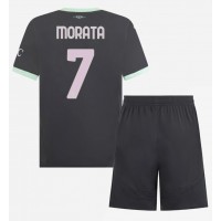 AC Milan Alvaro Morata #7 3rd trikot Kinder 2024-25 Kurzarm (+ Kurze Hosen)